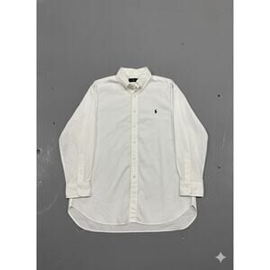 Ralph Lauren Dress Shirt Men’s 17.5 32/33 White Button Down Long Sleeve Classic